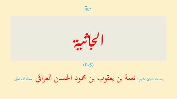 سورة الجاثية (٠٤٥) نعمة الحسان العراقي - مرتل
