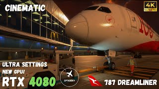 [MSFS RTX4080] ULTRA Settings - 13hr Long Haul Flight | Qantas 787