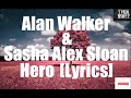 Alan Walker Sasha Alex Sloan Hero [Lyrics]