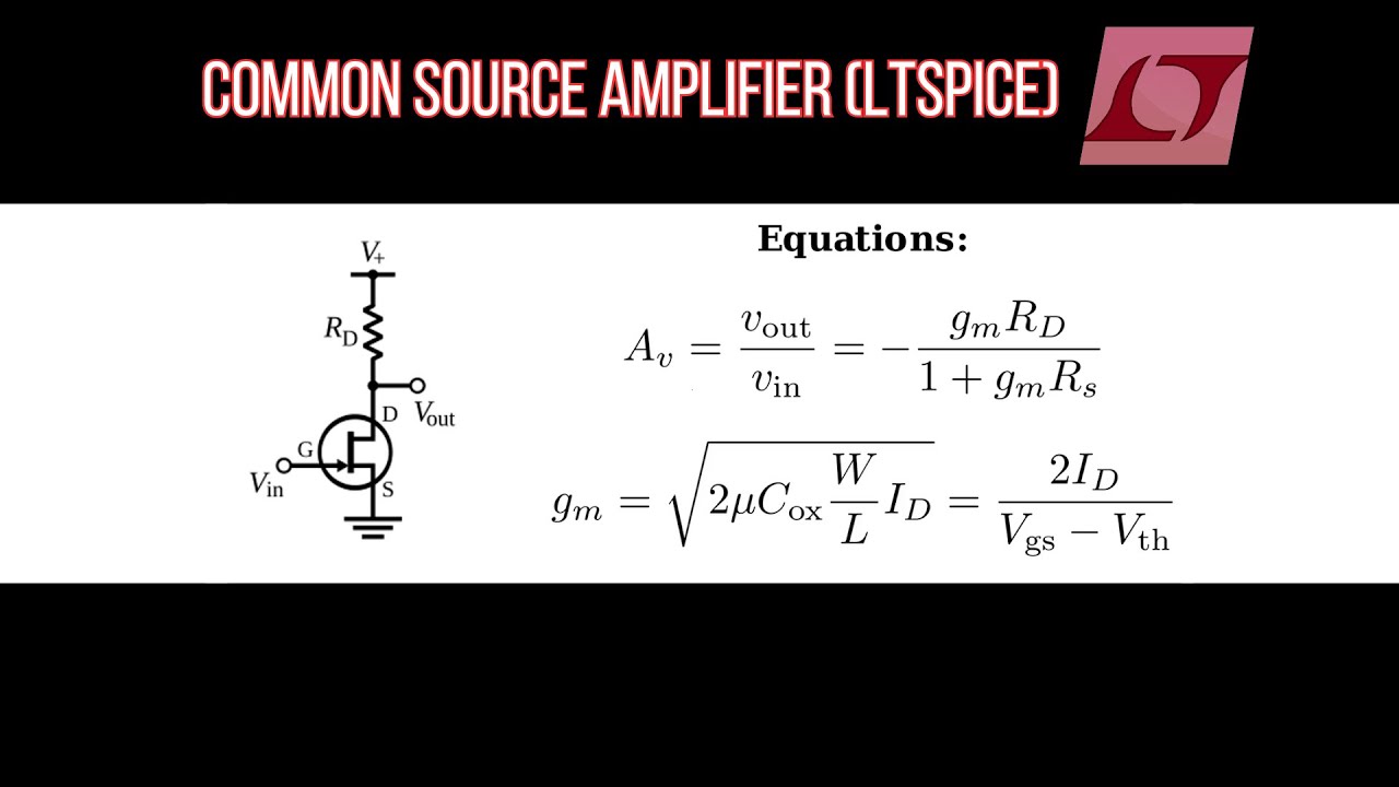 Common Source Amplifier MOSFET (LTspice) - YouTube