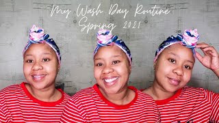 My Natural Wash Day Routine | Beginner | Spring 2021 | 4C Natural Hair