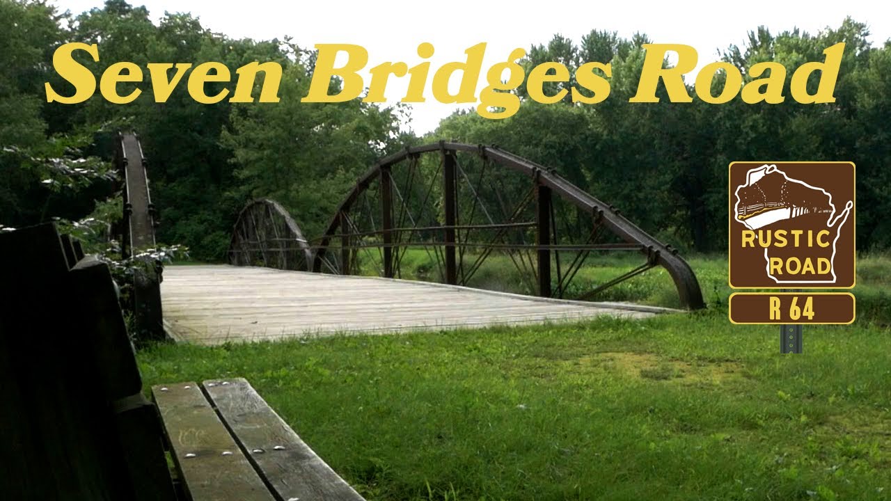 The historic Seven Bridges Road off of Wisconsin Rustic Road 64 near La Crosse WI 