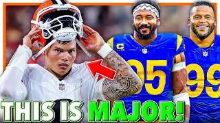 DILLON GABRIEL SURPRISE INJURY CHANGES BROWNS ROSTER!  & AARON DONALD IS BACK! News