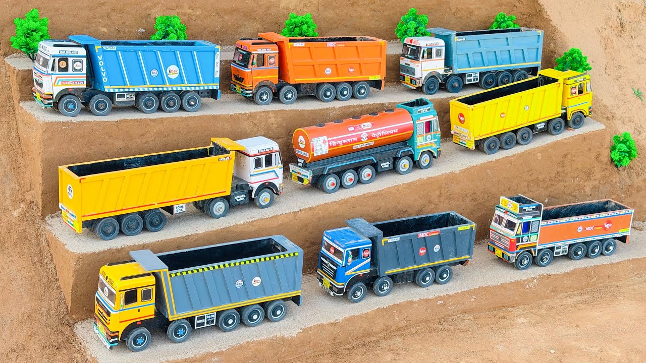 New Tata tipper truck 2518 parking video | tractor jcb video | jcb tractor cartoon 