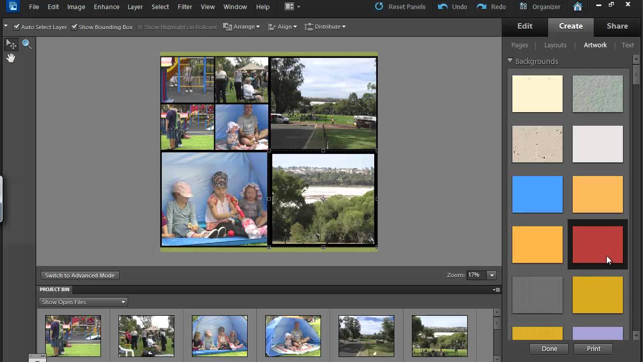 Create A Photo Collage In Photoshop Elements Youtube