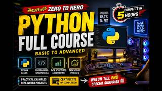 Python Full Course in Telugu 🔥 | Basic to Advanced Python in 5 Hours | Complete Python Course 2026