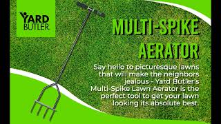 Yard Butler ID 6C Manual Lawn Coring Aerator   Grass Dethatching Turf Plug Core Aeration Tool