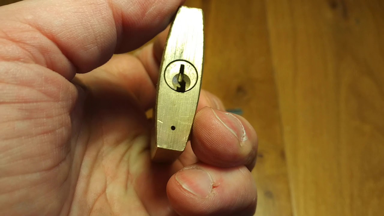 Brinks 50mm padlock raked southern specialities worm rake. - YouTube