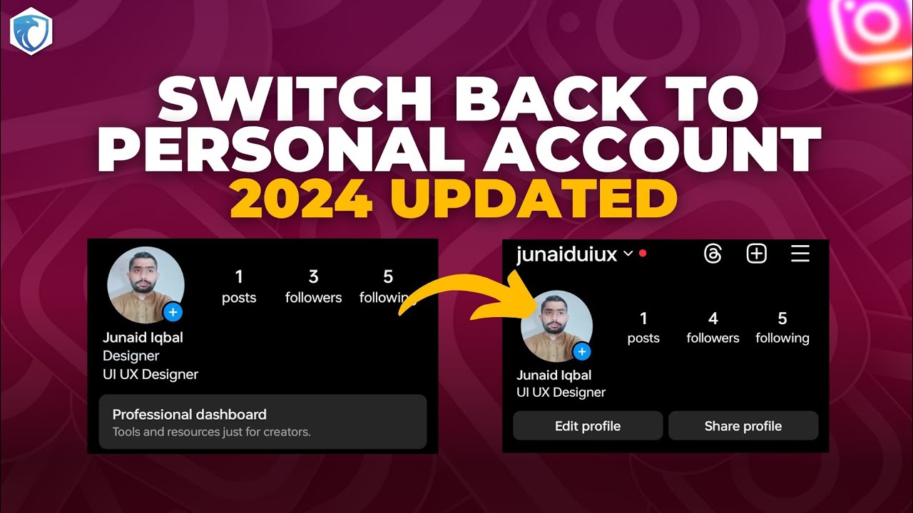 How to switch to Personal Account on instagram 2024