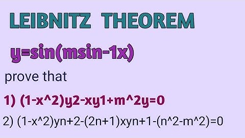#y=sin(msin^-1x) leibnitz theorem in tamil