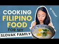 Cooking Filipino Food for my Slovak Family! Did they like it? | I will teach you how to cook Lugaw!