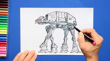 How to draw All Terrain Armored Transport (AT - AT) Walker [Star Wars]