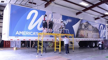 Time-Lapse of Window World Semi Truck Wrap Being Put On