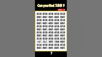 Find 188! #quiz #odd #math #iq #numbersgame #speed #shorts #mathexam #speedquiz