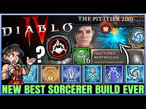 Diablo 4 - New Best TRILLION DAMAGE IMMORTAL Season 4 Sorcerer Build - New Frozen Orb = OP - Guide!