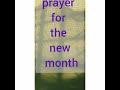 prayer for the new month