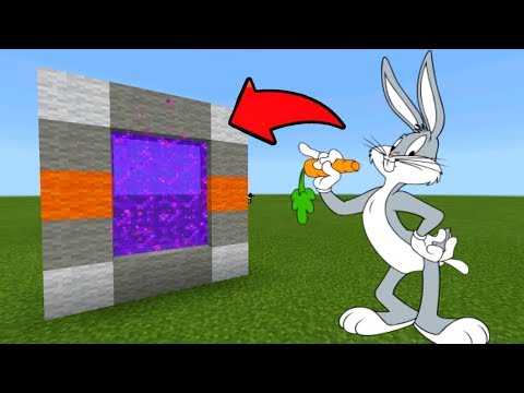 Minecraft Pe How To Make a Portal To The Bugs Bunny Dimension - Mcpe Portal To The Bugs Bunny!!!