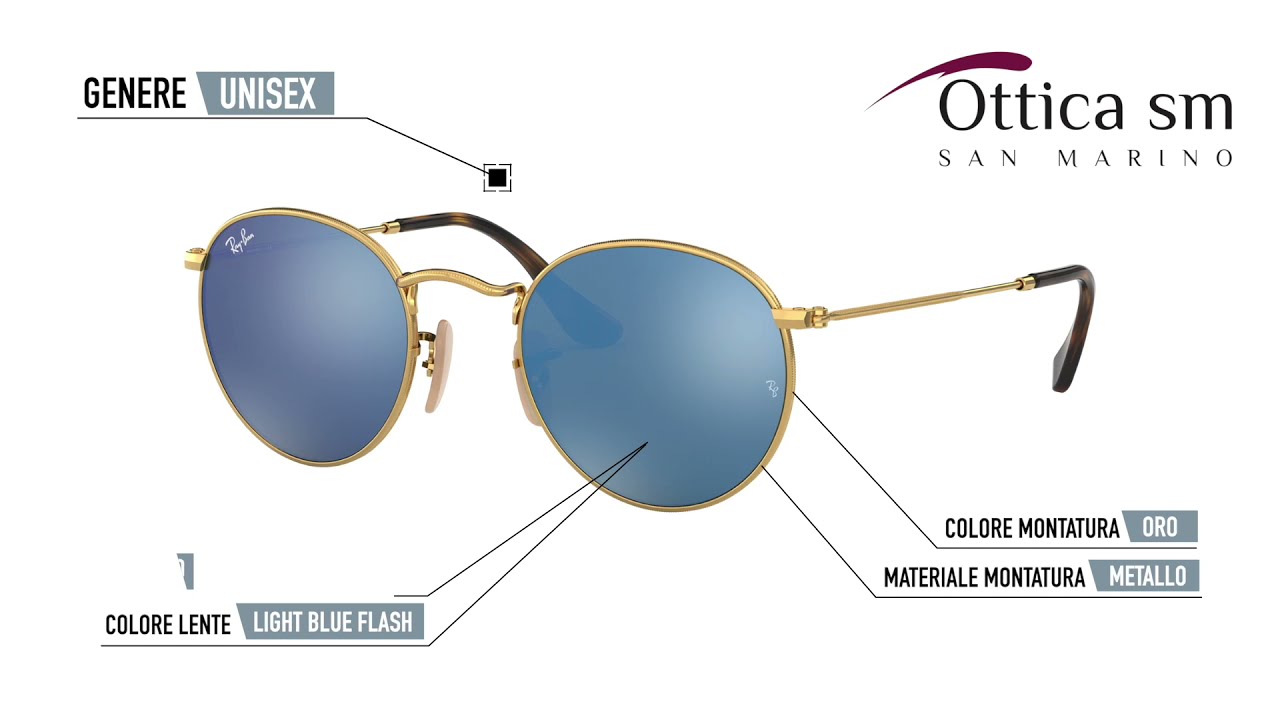 Ray Ban Round Flat Lenses RB3447N 001/9O