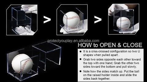 Baseball Display Case Acrylic Cube - UV Protected Acrylic Baseball Holder, Display Case-PYP