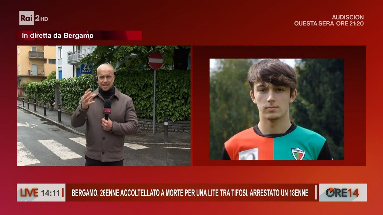Bergamo, accoltellato a morte per una lite tra tifosi - Ore 14 del 05/05/2025