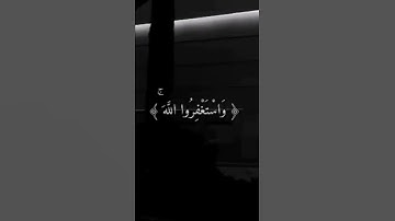 وَاسْتَغْفِرُوا اللَّهَ ۚ إِنَّ اللَّهَ غَفُورٌ رَّحِيمٌ || سورة البقره 🤍
