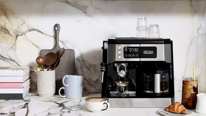 De'Longhi Combinación de cafetera y máquina de café especial de todo en uno  + Máquina de leche ajustable avanzada para Cappuccino & Latte + Cafetería