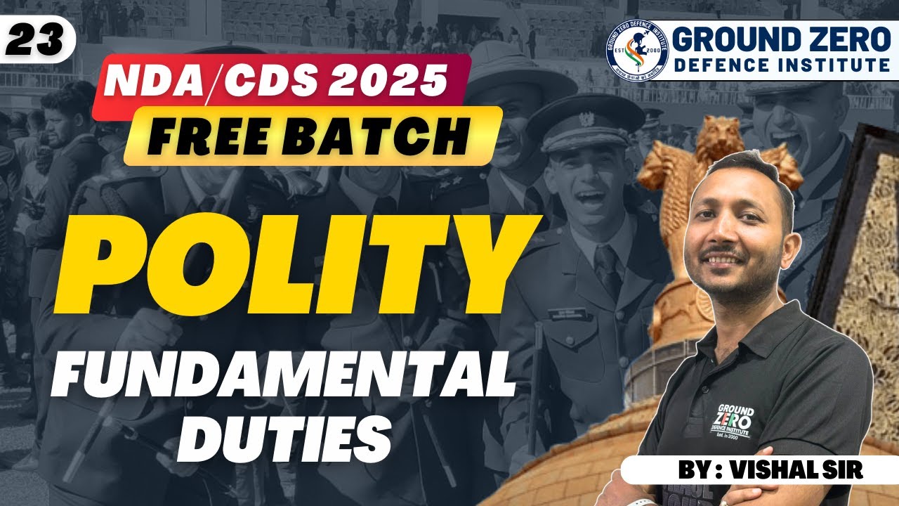 FUNDAMENTAL DUTIES : Indian Polity | NDA CDS 1 2025 crash course - YouTube