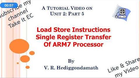 Single register transfer of load store instructions of ARM processor