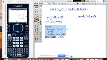 TINspire - Finding Zeros (Xintercepts)