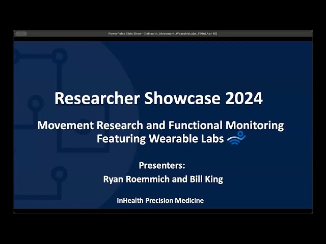 InHealth Researcher Showcase 2024: Wearable Labs