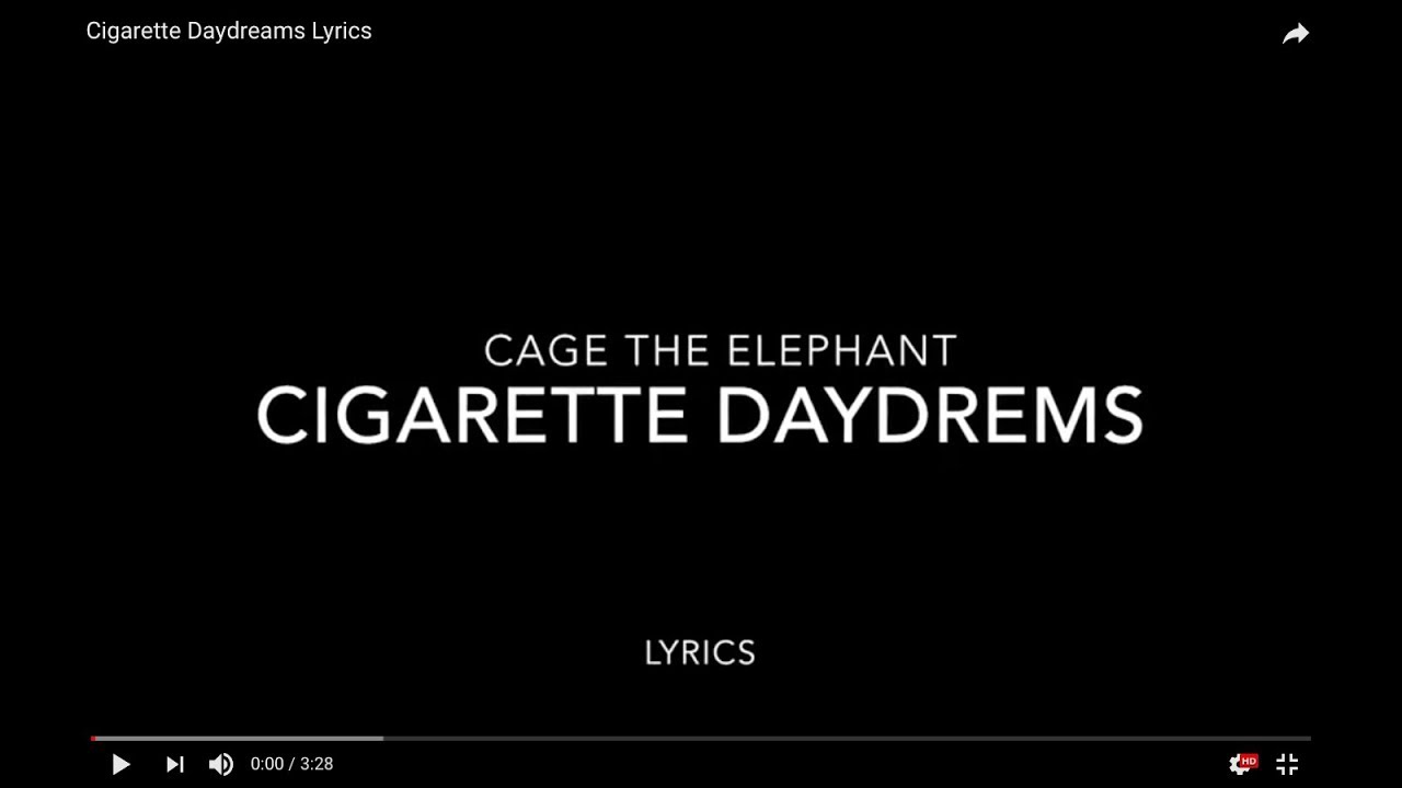 Cigarette Daydreams Lyrics Chords - Chordify
