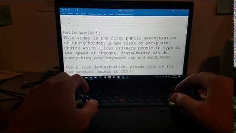 The First Ever Video Demonstration of CharaChorder!