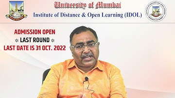 IDOL Admission, PCP Lectures and Examination Information by Mr. Vinod Malale.