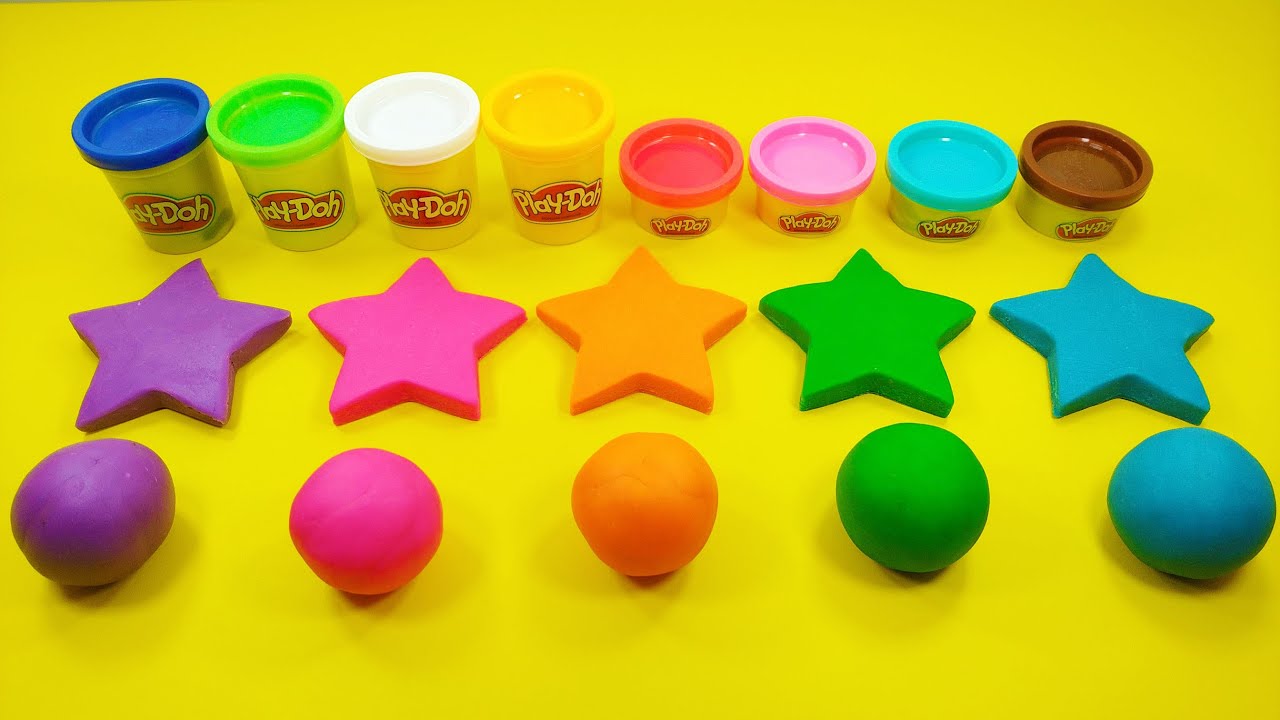 Colorful toy stars made with Play-Doh. Learn colors. Educational. - YouTube