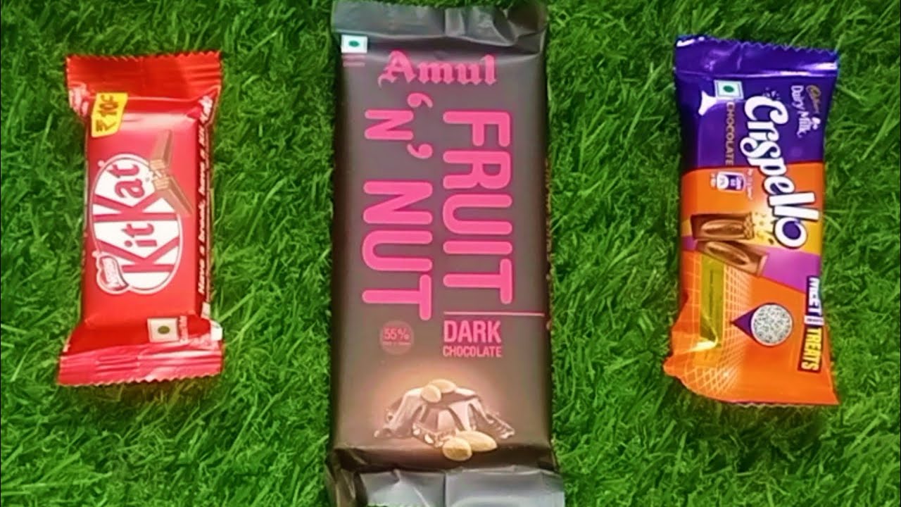 FRUIT 'N' NUT vs crispello vs kit kat dark chocolate unboxing video l satisfying ASMR 🍭 YouTube