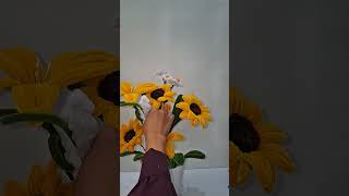 DIY Sunny Yellow Wildflower Bouquet | Pipe Cleaner Flower Arrangement #creativecrafts #diy #shorts