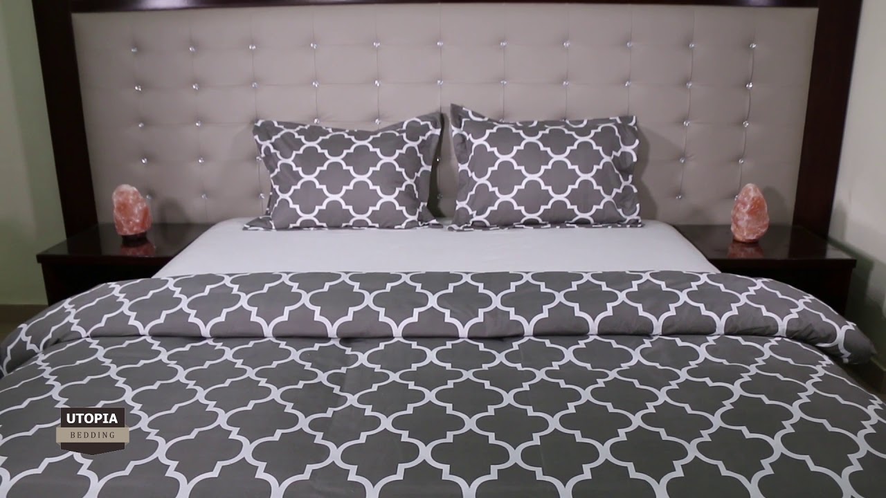 Utopia Bedding 3pc Duvet Cover with 2 Pillow Shams YouTube