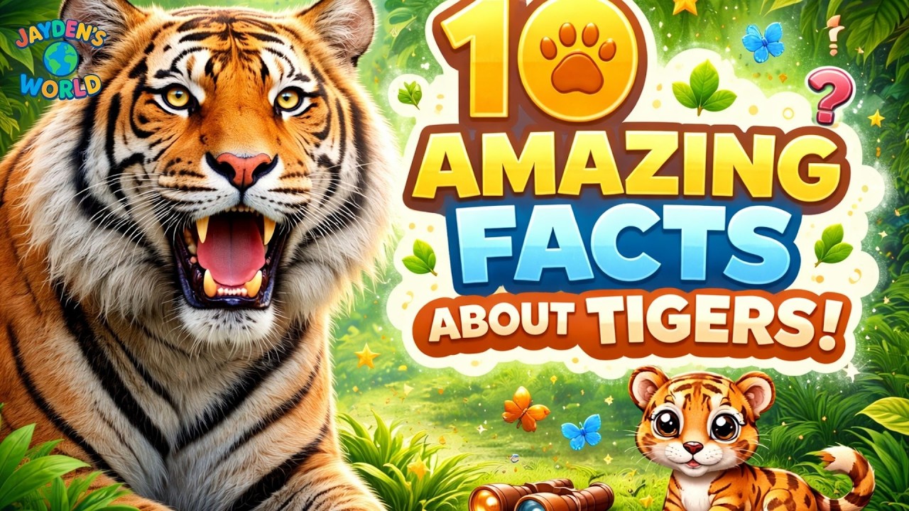 10 Incredible Tiger Facts 🐯 | Wildlife for Kids