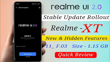 Realme XT Android 11 Stable Update|Realme XT Realme UI 2.0 Stable Update New Features|XT F.03 update