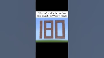(180) Minecraft but I build numbers until I reached 100k subscribers #minecraft #minecraftshorts