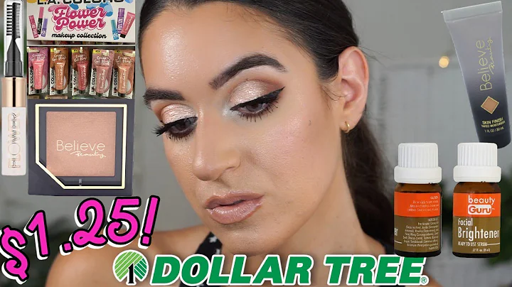 I WAS SHOCKED!! GLAM DOLLAR TREE MAKEUP TUTORIAL | EVERYTHING IS $1.25!!