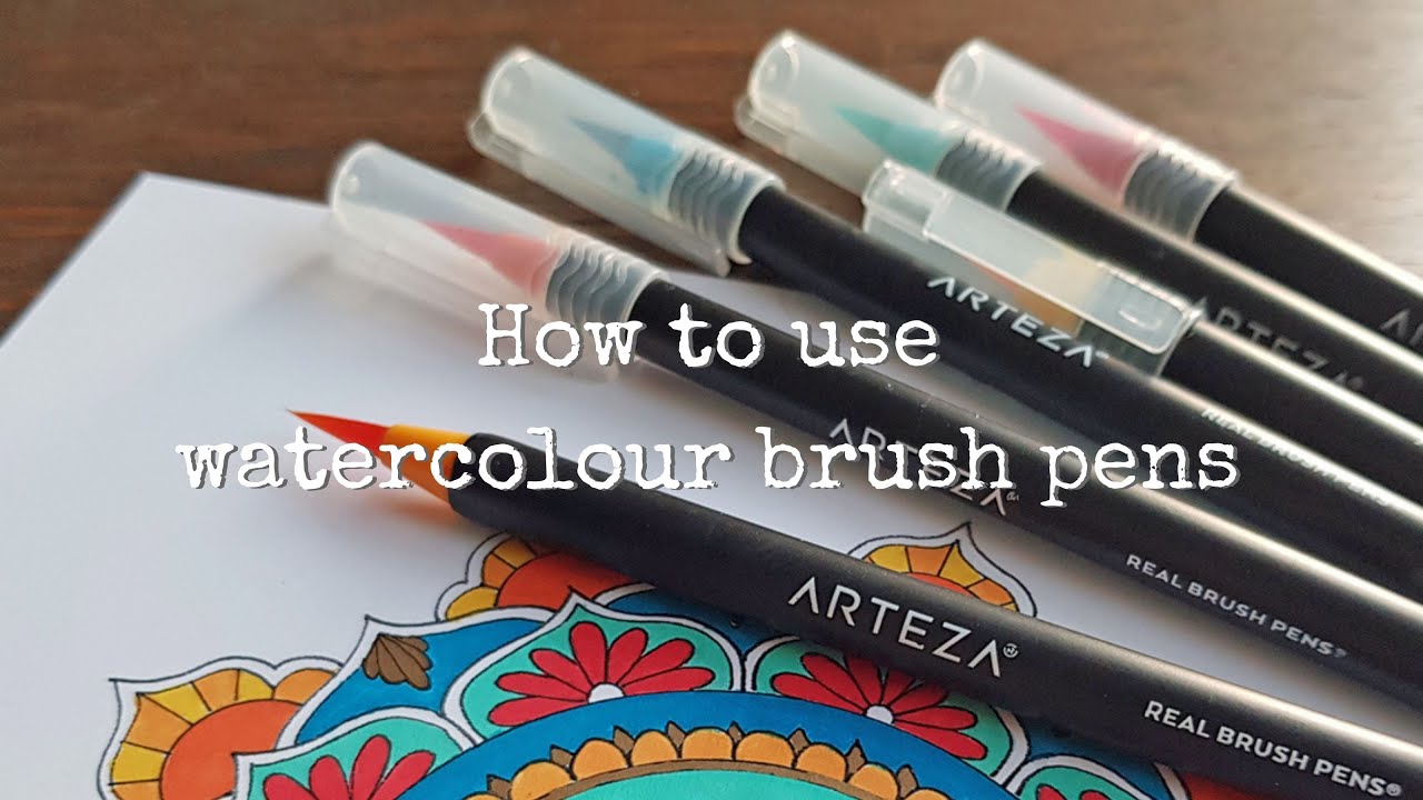 How to use watercolour brush pens - YouTube