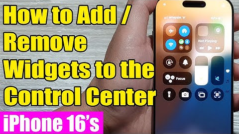 🎛️ iPhone 16/16 Pro Max: How to Add/Remove Widgets In Control Center