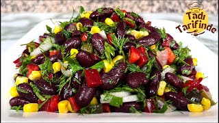 Meksika Fasulyesi Salatası Tarifi 🥗 | Sofrana Renk ve Lezzet Kat! 🌈😋