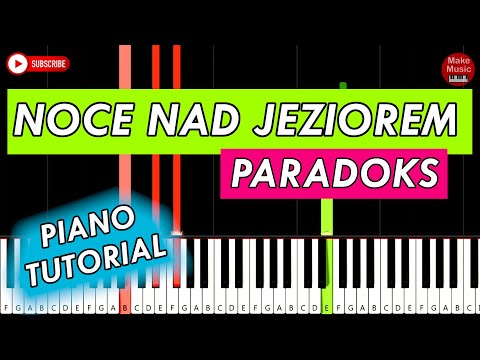 Noce Nad Jeziorem Piano Keyboard Tutorial Youtube