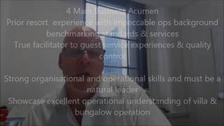 Resort General Manager- Thailand- US$72+ Accommodation allowance Resort General Manager- Thailand- US$72+ Accommodation allowance