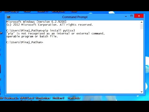 Pip is not recognized as an internal and external command, operable program or batch file