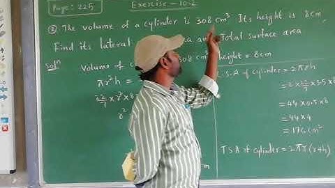 9th Maths, Chapter 10:Surface Areas and Volume, Exercise 10.2 (part 1)