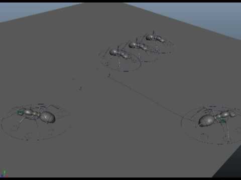 Procedurally animated ants