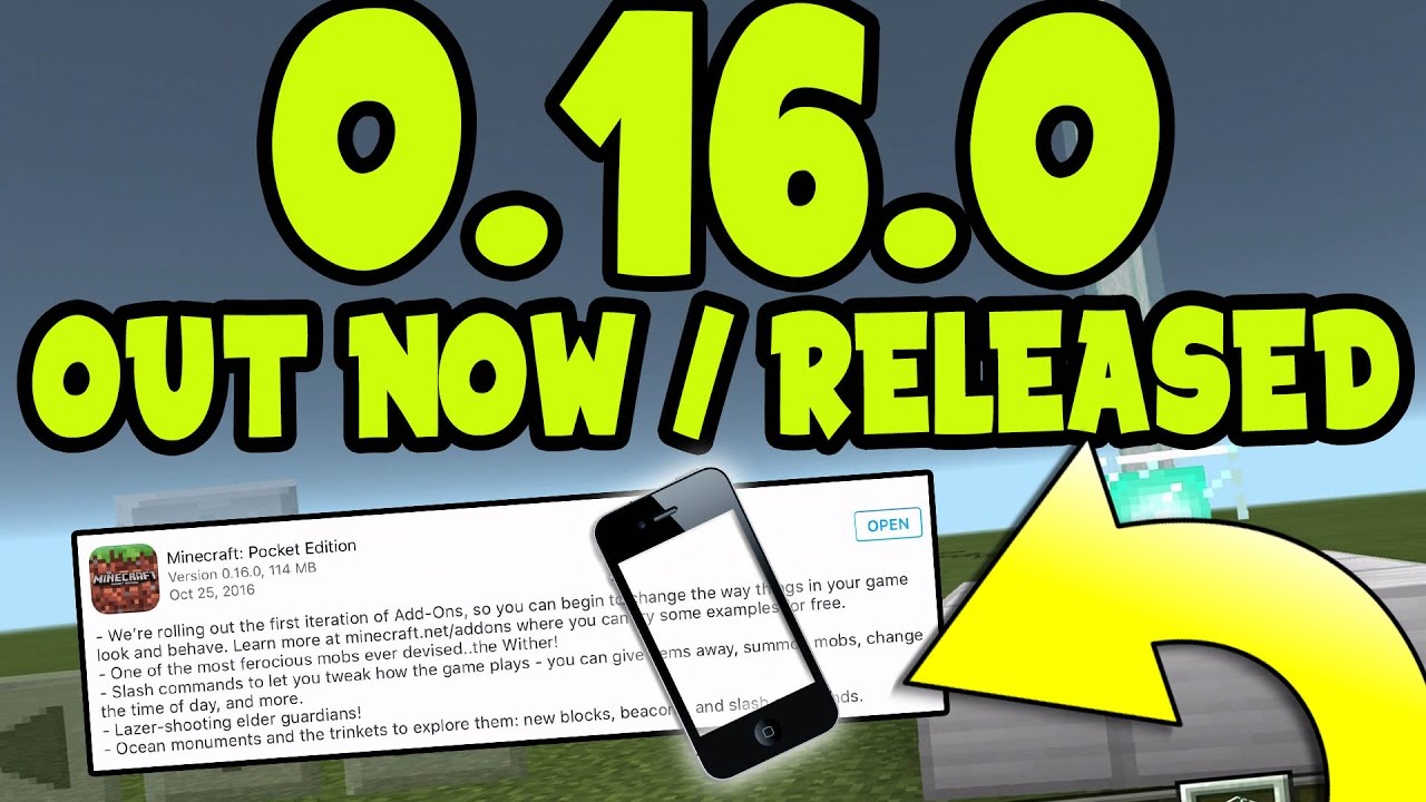 MCPE 0.16.0 UPDATE OUT NOW ON iOS, iPad, iPhone!! / Minecraft Pocket ...